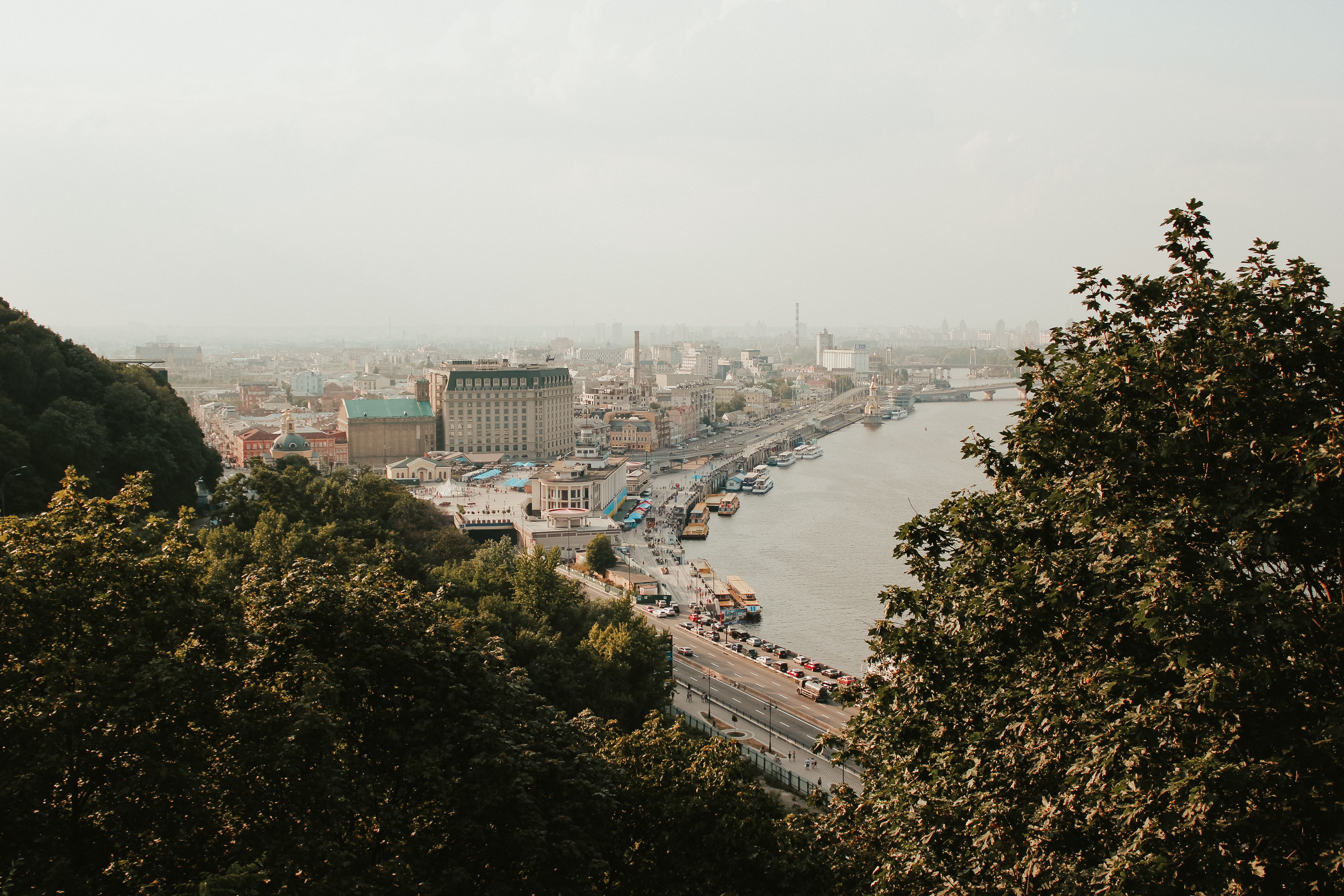 Photot of Kyiv - main river Dnipro in particular